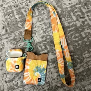Thread Matching Tie Dye Wallet, Lanyard, And AirPod Case